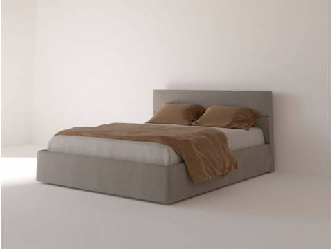 Кровать Бали основание ЩИТ 160 Серый велюр