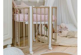 Кроватка трансформер 4 в 1 Карамель кофе с молоком