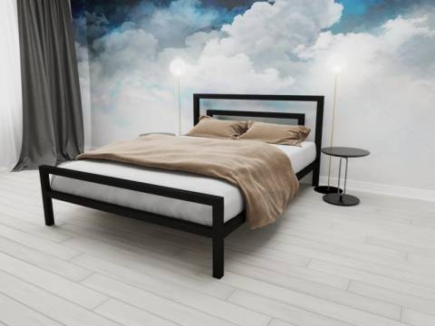 Кровать металлическая Куба 900 черная