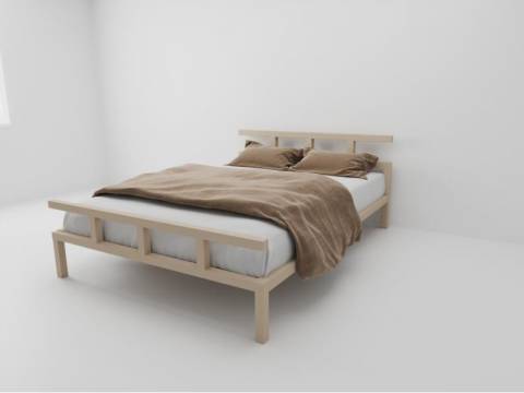 Кровать металлическая Лофт 900 бежевая