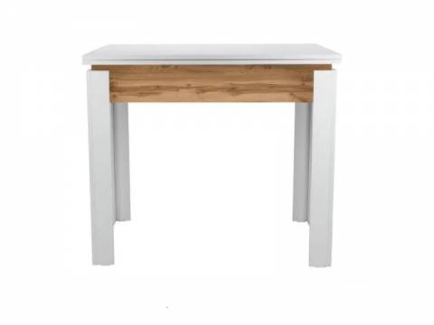 Стол обеденный Doma раскладной Белый бриллиант/Дуб вотан