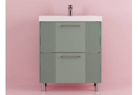 Тумба Альба 80 напольная 2 ящика Комфорт 80 мята