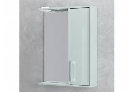 Шкаф-зеркало Альба 80 со светильником правый мята