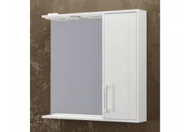 Шкаф-зеркало Альба 80 со светильником правый суфле