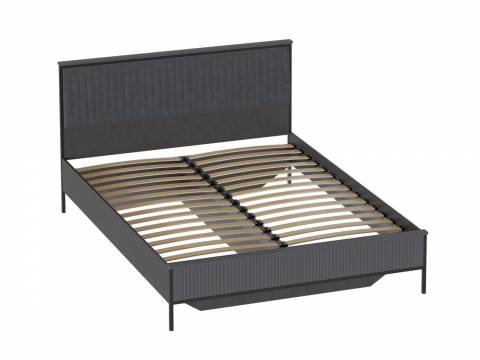 Кровать 1600 Нора Графит с ламелями