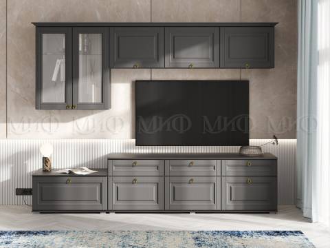 Гостиная Престиж-1 Графит структурный