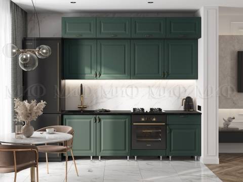 Кухня Престиж 2400 мм Браш Мени Грин