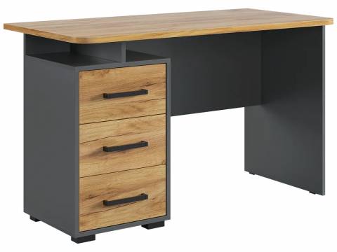 Стол компьютерный 1200 Лайт-2 графит/дуб крафт золотой