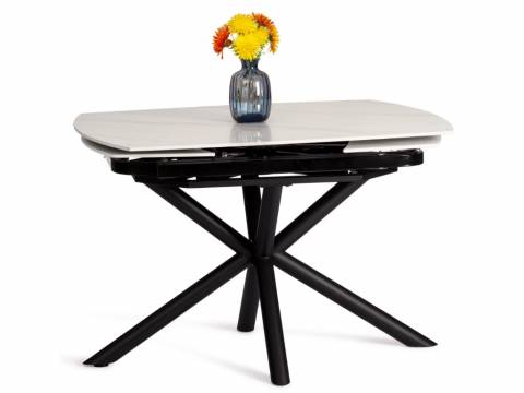 Стол обеденный Winston Винстон глянцевая белый/черный