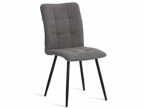 Стул обеденный Bari флок серый