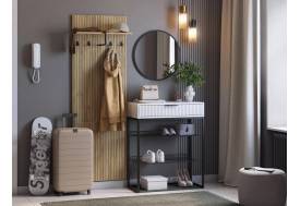 Прихожая Мебельсон К1 дуб крафт золотой/белое дерево