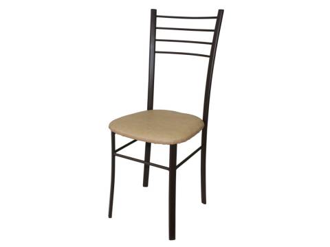 Стул Лайт ДХ-5 на коричневом каркасе обивка бежевый