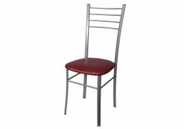 Стул Лайт ДХ-5 на серебряном каркасе обивка малиновый