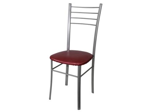 Стул Лайт ДХ-5 на серебряном каркасе обивка малиновый
