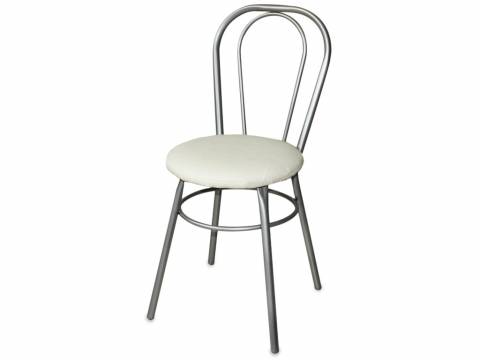 Стул №1 ДХ-8 без мягкой спинки обивка кремовый