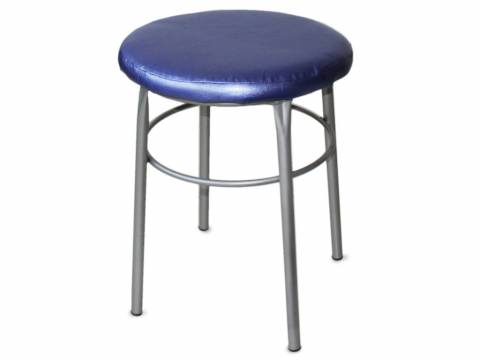 Табурет круглый ДХ-10 обивка голубой