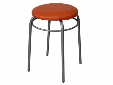 Табурет круглый с кольцом ДХ-11 обивка апельсин