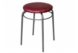 Табурет круглый с кольцом ДХ-11 обивка малиновый