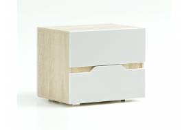 Тумба прикроватная Трио Белый глянец