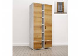 Шкаф для одежды закрытый (С-32) Soft комбинированный
