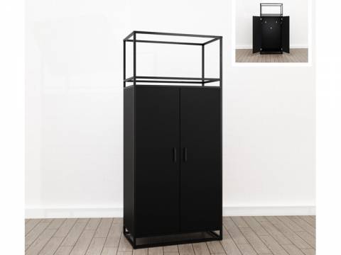 Шкаф для одежды малый (М-23) Лофт Черный