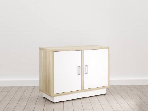 Тумба под принтер (Е-8) Eclectic eco Дуб рокпайл-белый