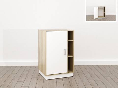 Тумба под кофемашину (О-16) Eclectic lite Дуб рокпайл-белый