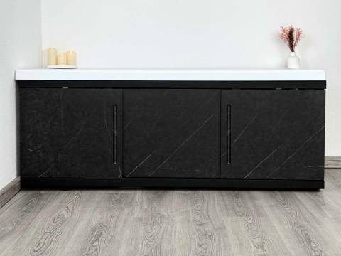 Экран под ванну МДФ Alt Black 1500 мм черный мрамор