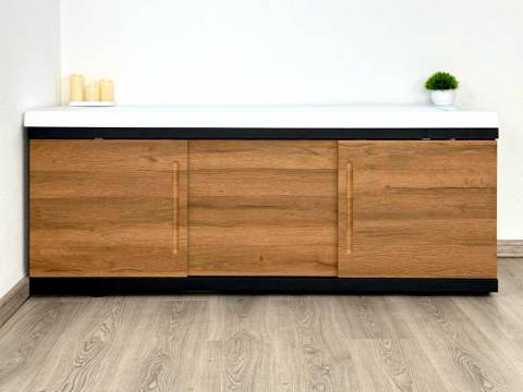 Экран под ванну МДФ Alt Black 1700 мм дуб