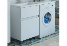 Тумба с раковиной Dallas Luxe 1100 напольная 2 ящика левая