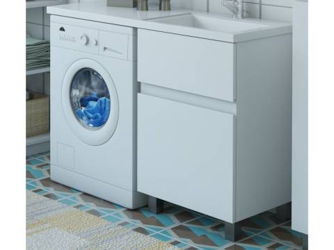 Тумба с раковиной Dallas Luxe 1150 напольная 2 ящика правая