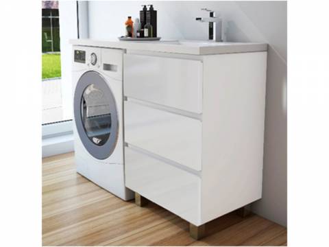 Тумба с раковиной Dallas Luxe 1150 напольная 3 ящика правая