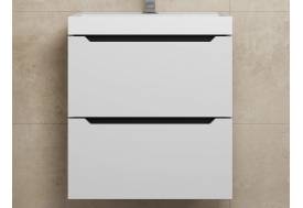 Тумба с раковиной Uperwood Tanos NEW 50 см белая/графит