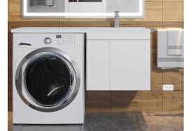 Тумба с раковиной Uperwood Magenta 60-120 см подвесная белая с дверцами правая