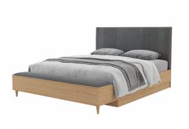 Кровать 1600 с банкеткой Калипсо Графит