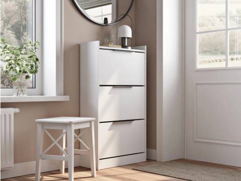 Обувница (600) 3 ящика белая