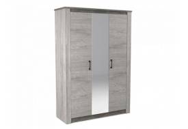 Шкаф 3-х дверный 2300 Денвер Риббек серый