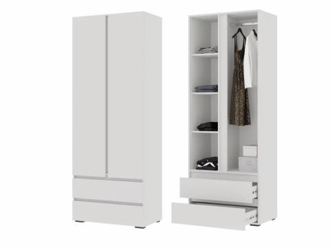 Шкаф Хелен 2-х створчатый ШК 01 Белый шагрень