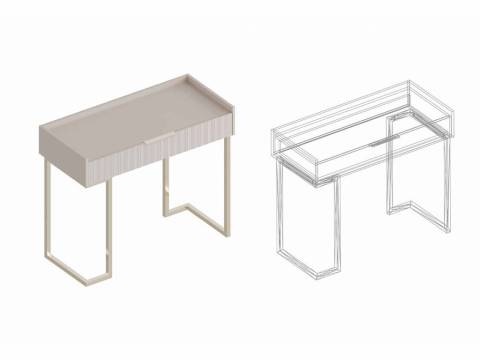 Консоль Тефия с ящиком с подстольем золото