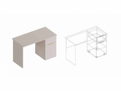 Стол письменный Тефия правый