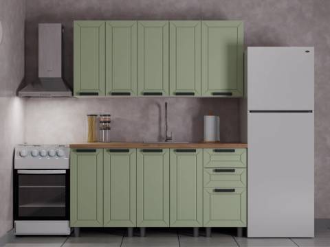 Кухонный гарнитур Лилия 1600 мм Фисташка