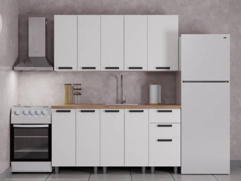 Кухонный гарнитур Магнолия 1600 мм Молочный