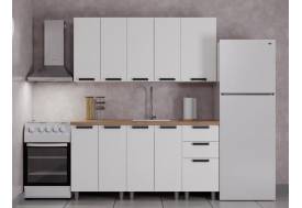 Кухонный гарнитур Орешник 1600 мм Матовый Белый
