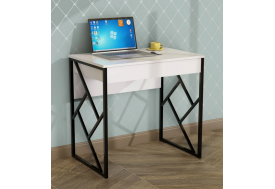 Стол письменный Ромео белый/черный матовый