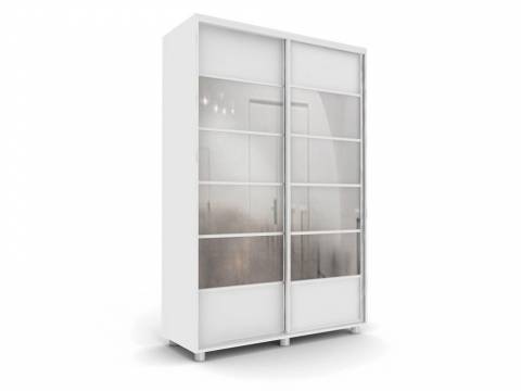 Шкаф-купе Стильный ОС 16-6-22 двухдверный белый