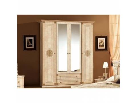 Шкаф 4-х дверный Рома Беж