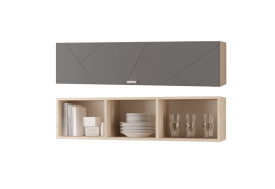 Шкаф настенный Скайлайн 1200 с дверкой графит