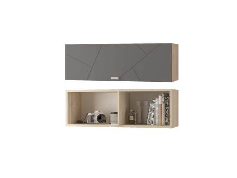 Шкаф настенный Скайлайн 900 с дверкой графит