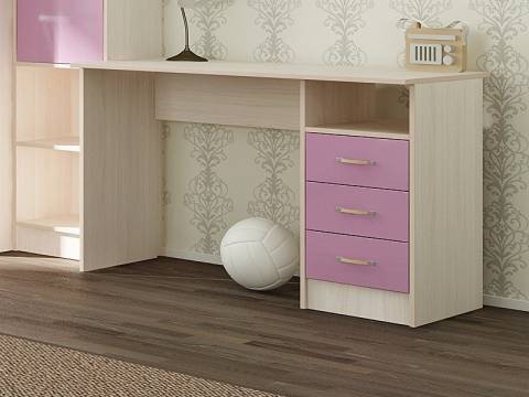 Стол с ящиками Буратино розовый