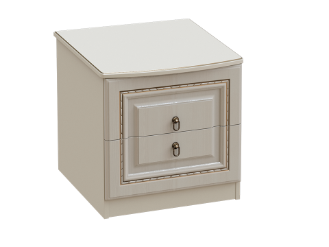 Тумба прикроватная Николь Ясень жемчужный/Ваниль